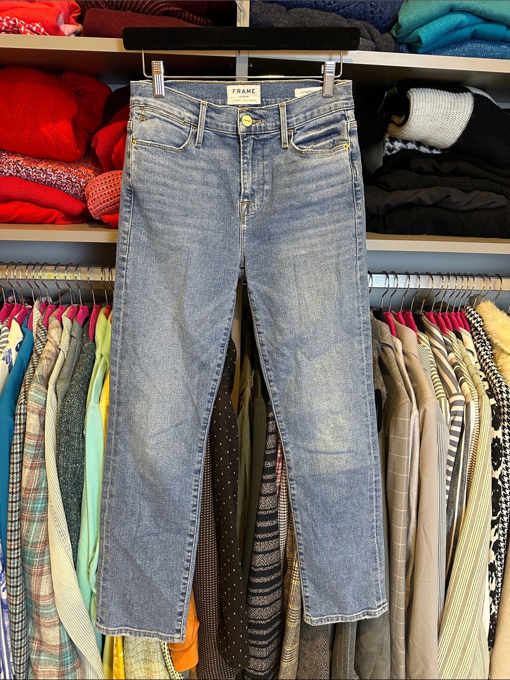 Frame blue Le High Straight leg ankle jeans size 26